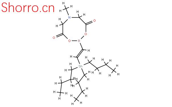 反式-2-(三丁基锡)乙烯基硼酸甲基亚氨基二酯结构式图片|1237789-30-8结构式图片