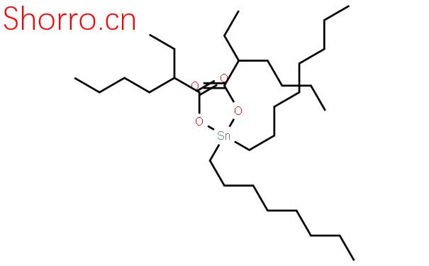 2-乙基-己酸 1,1'-(二辛基锡烷亚基)酯结构式图片|24577-34-2结构式图片