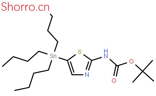 2-叔丁氧酰基氨基-5-三丁基锡噻唑结构式图片|243972-26-1结构式图片