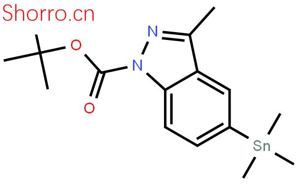 1-叔丁酰基-3-甲基-5-三甲基锡吲唑结构式图片|855292-59-0结构式图片