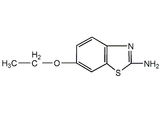 2-氨基-6-乙氧基苯并噻唑结构式